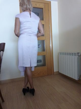 Vestido y chaqueta rosa