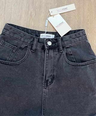 Pantalón corto Matchpoint negro tiro alto Talla S
