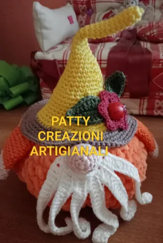 Gnomo Zuccone Amigurumi