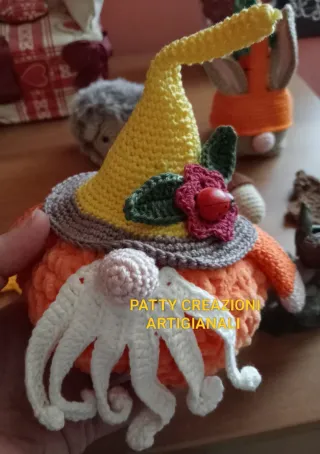 Gnomo Zuccone Amigurumi