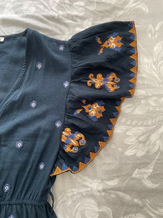 Vestido Sfera bordado azul