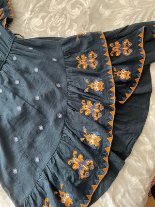 Vestido Sfera bordado azul