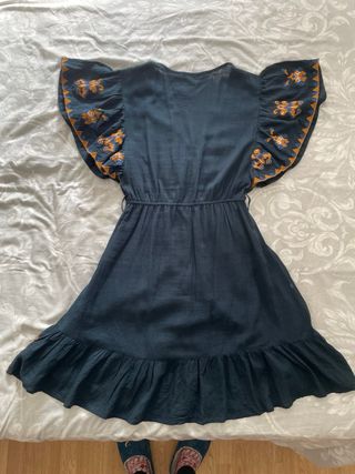 Vestido Sfera bordado azul