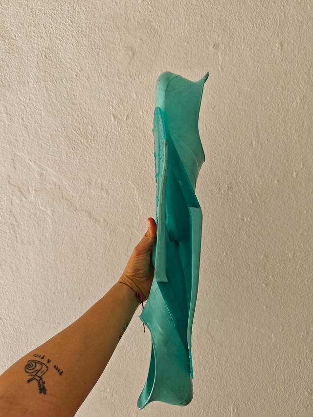 Aletas de buceo color turquesa