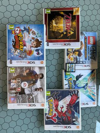 Lote Nintendo 3DS + 7 juegos (Pokémon, Zelda, Mari