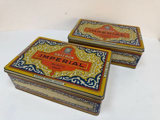 Pareja Cajas Hojalata Saffron Imperial Murcia