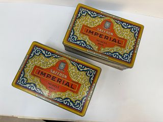 Pareja Cajas Hojalata Saffron Imperial Murcia