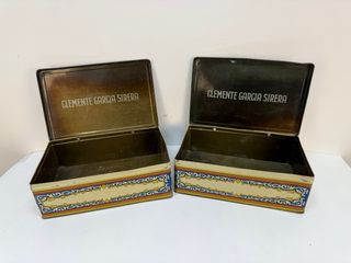 Pareja Cajas Hojalata Saffron Imperial Murcia