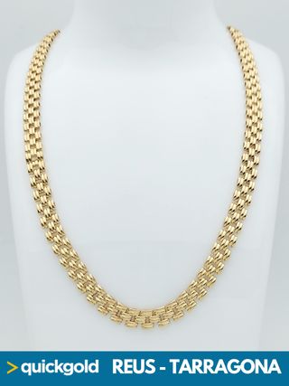 035-02-00666 GARGANTILLA ORO 18K ESLABON CARTIER 
