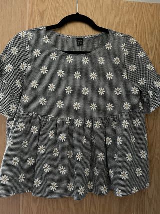 Camisa cuadros Shein margaritas