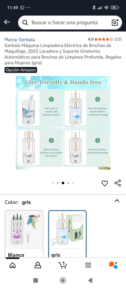 Limpiador de brochas de maquillaje portátil