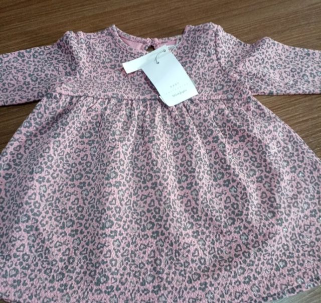 Vestido niña estampado leopardo rosa