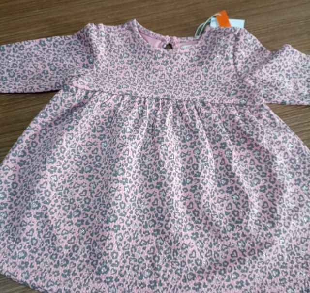 Vestido niña estampado leopardo rosa