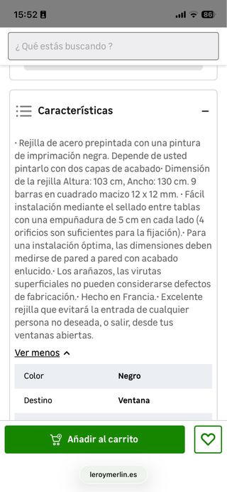 Rejas de hierro para ventana