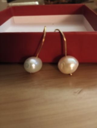 Pendientes oro y perlas