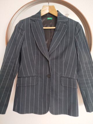 Americana Benetton Raya Azul oscuro 