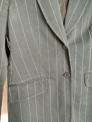 Americana Benetton Raya Azul oscuro 