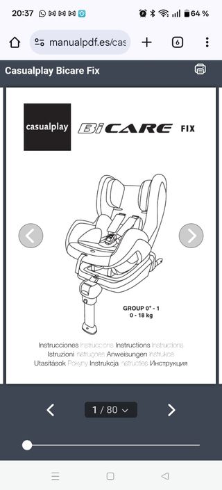 Silla Isofix Grupo 0-1 Casualplay