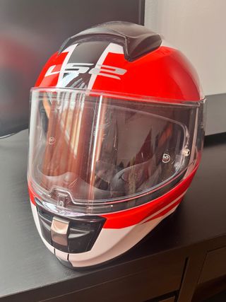 Casco Moto LS2 Talla M Naranja/Blanco
