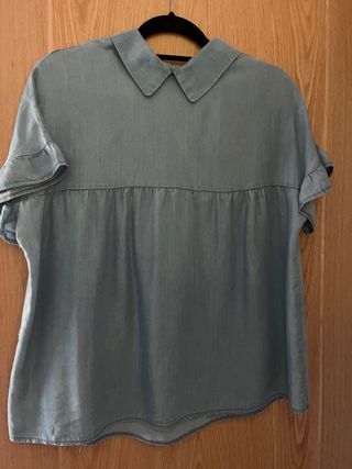 Camisa vaquera manga corta