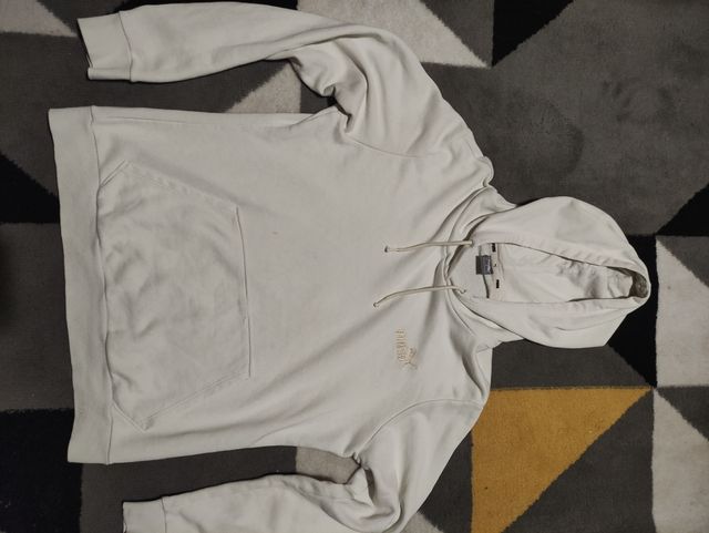 Felpa Puma Beige con Cappuccio