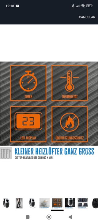 Calefactor de enchufe portátil