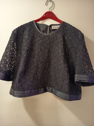 Blusa Top Fiesta Elegante Negra