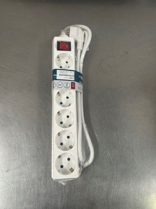 Regleta 5 enchufes con interruptor