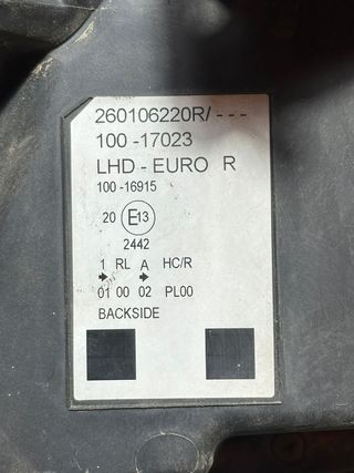 Faro Derecho Renault Kangoo II 2008