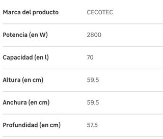 Horno Cecotec Bolero Hexa M236000 70L