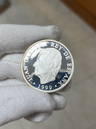 Moneda 2000 Ptas Plata Proof 1999 Barcelona