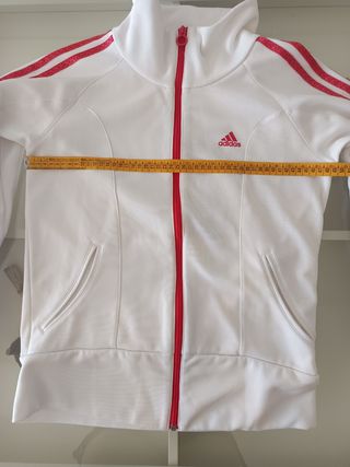 Chaqueta Adidas Blanca y Roja Talla M