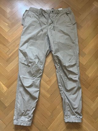 Pantalón Parachute Talla S H&M Marrón/Beige
