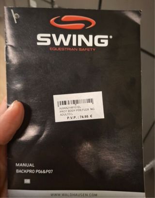 Chaleco protector equitación / hipica. Swing