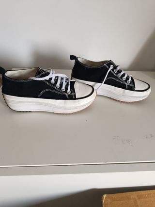 Zapatillas Bamba chica Negras y Blancas