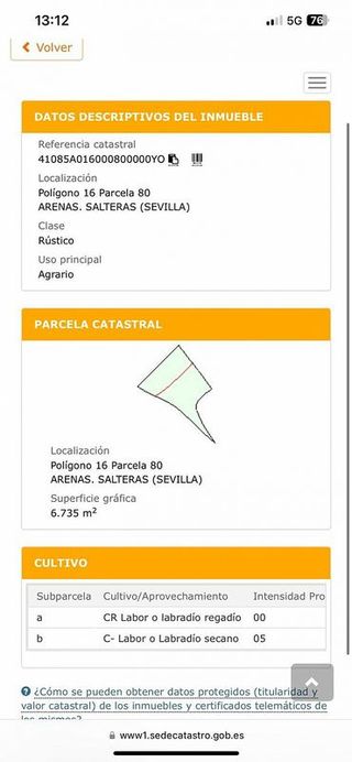 Terreno en venta en Salteras