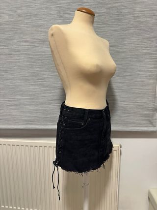 Falda tejana mini negra