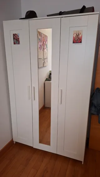Armario Blanco Ikea Brimnes con Espejo