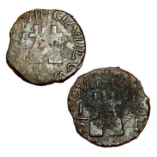 WA00. Escasas Monedas Fern. VII 1/2 real Guayana 