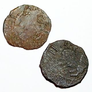 WA00. Escasas Monedas Fern. VII 1/2 real Guayana 