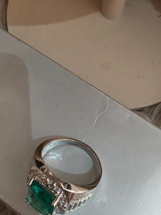 Anillo Plata 925 Hombre Piedra Verde
