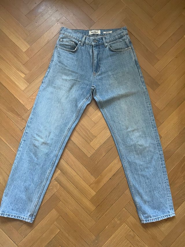 Pantalón Vaquero Wide Leg Azul Claro T. 36 