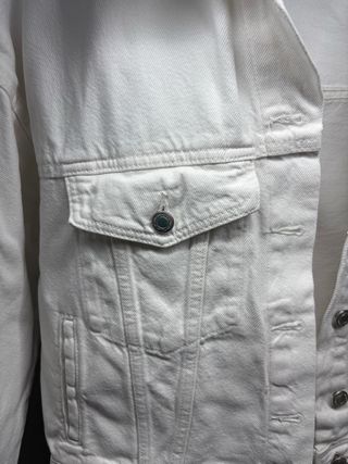 Chaqueta vaquera Pull&Bear blanca Talla S