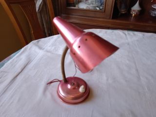 Lámpara Vintage Metálica Rosa y Dorada