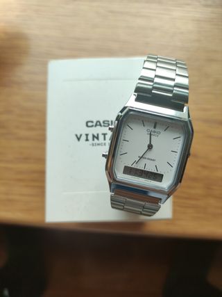 RELOJ CASIO VINTAGE PLATA