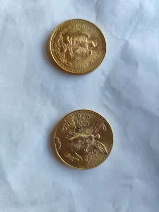 Moneda 50 Pesos Mexicanos Oro
