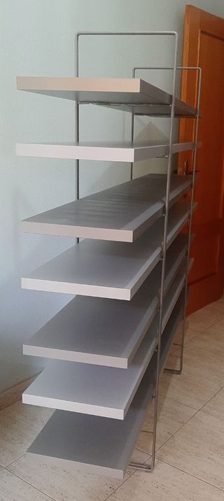 Estantería 7 baldas gris