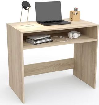 Escritorio madera con balda