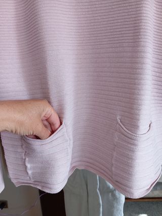 Jersey rosa palo con bolsillos