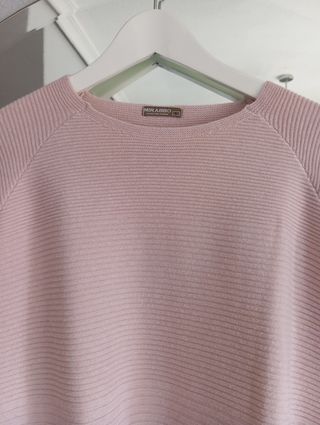 Jersey rosa palo con bolsillos
